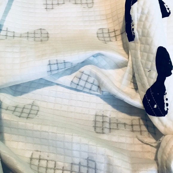 Black Bow White Loose Dress - Picture 3 of 6